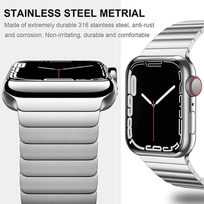 Luxury Stainless Steel Strap For Apple Watch Series 8 7 45mm 41mm 38 42 44 40 M image 6