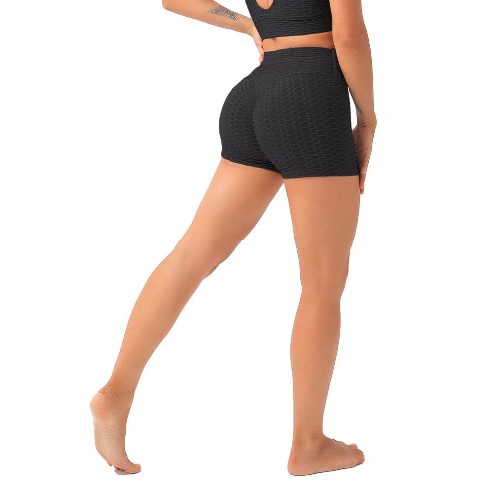 Women Sport Shorts Yoga Clothing Gym High Waist Push Up for Ladies Leggings Fit image 6