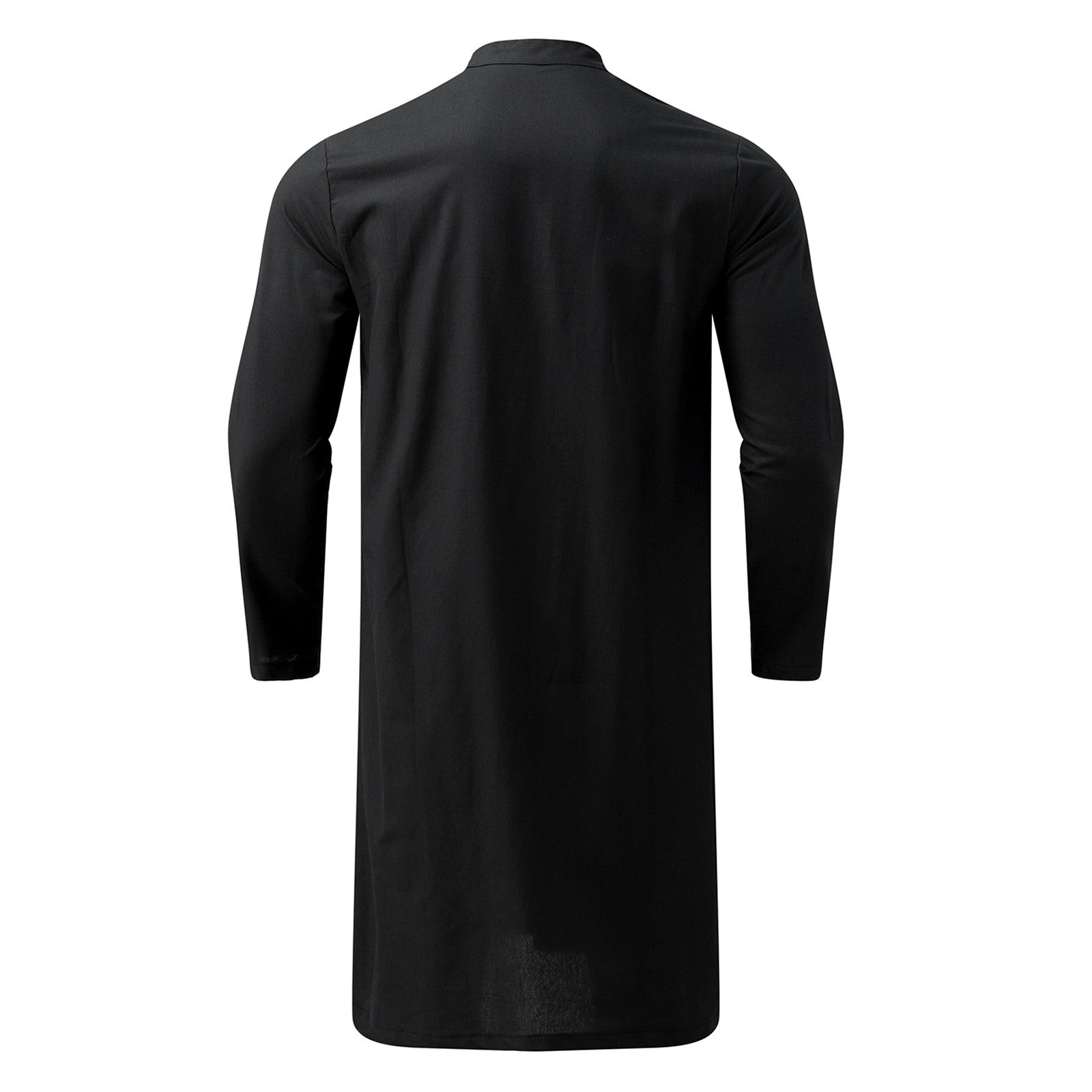 NEW 2024 Men Shirts Long Sleeve Dress Islamic Chemise Elegant Kaftan Robe Pakis image 2