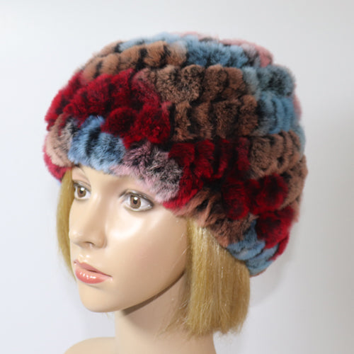 Lady Winter 100% Natural Real Rex Rabbit Fur Hat Women Soft Rex Rabbit Fur Cap  image 34