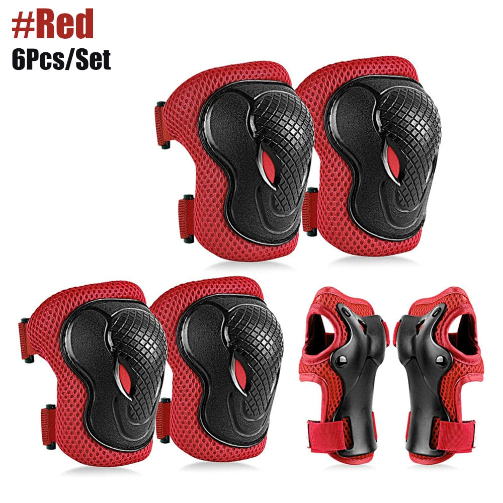 GOMOREON 6Pcs/Set Kids Safety Knee Pads Elbow Pads Wrist Guards Children Protec image 4