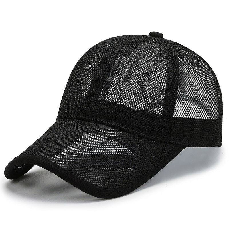 Summer Men Hat Openwork Brim Breathable Mesh Cap Outdoor Sports Sunscreen Baseb image 5