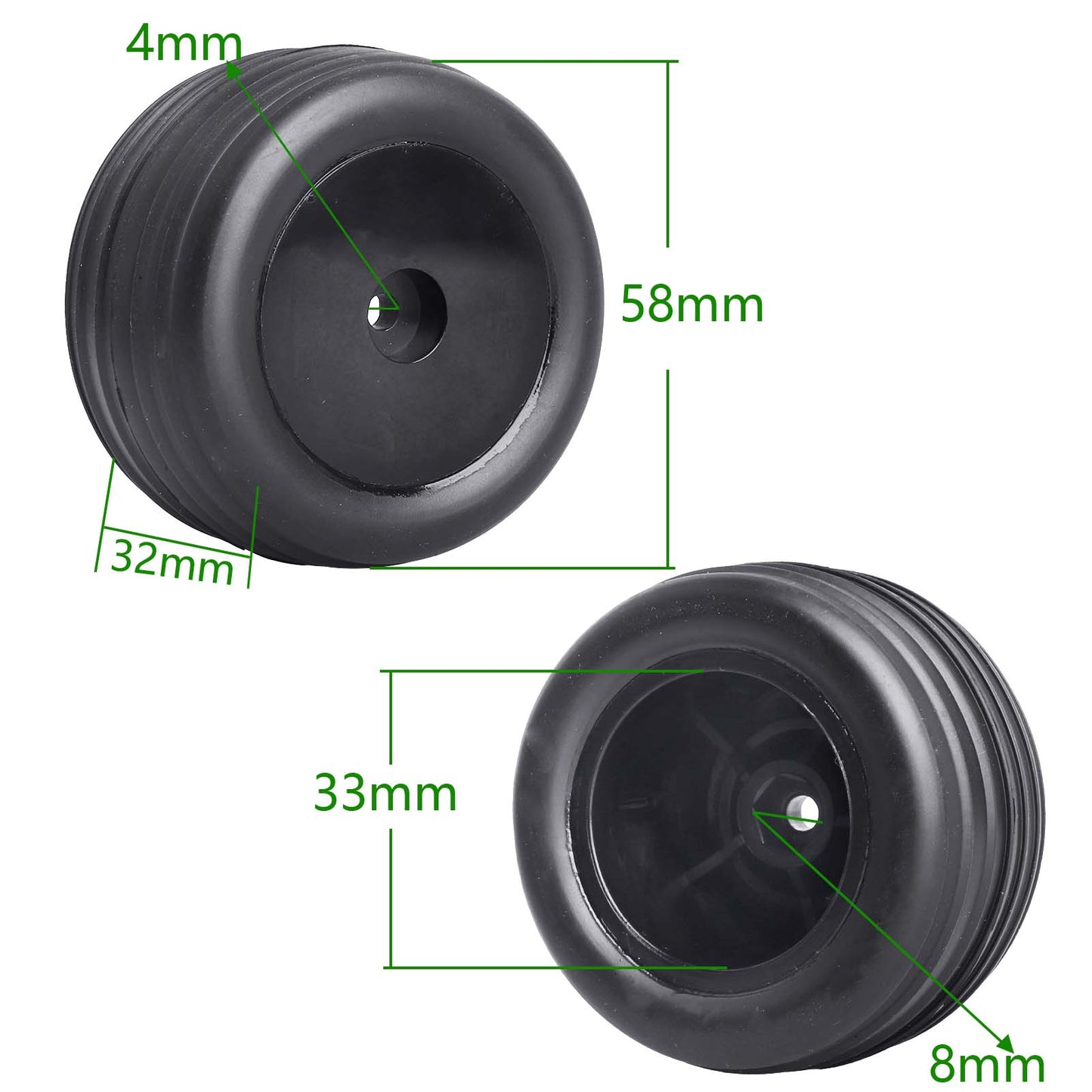 HobbyPark Pre-Glued Buggy Wheels and Tires 8mm Wheel Hex for Losi Mini-T 2.0 Lo image 0