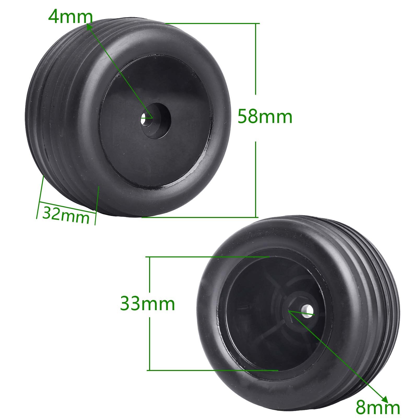 HobbyPark Pre-Glued Buggy Wheels and Tires 8mm Wheel Hex for Losi Mini-T 2.0 Lo image 0