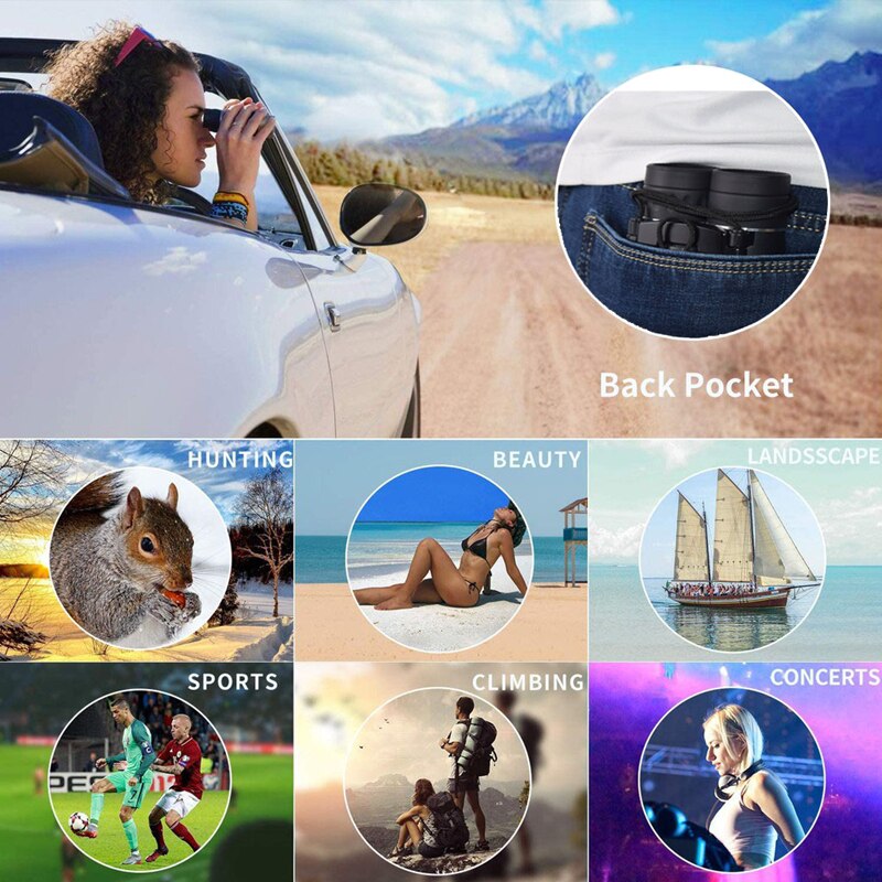 500X25 Portable Hd Zoom 5000M/50000M Binoculars Telescope Powerful Folding Long image 4