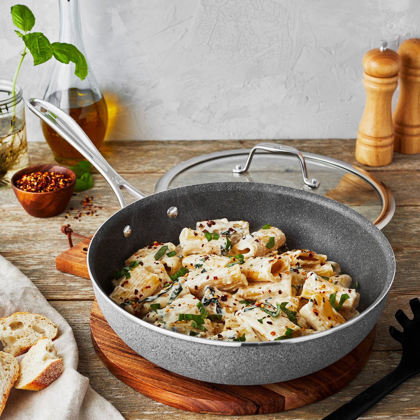 Henckels Capri Granitium 4.4-Quart Non-Stick Perfect Pan with Lid image 4