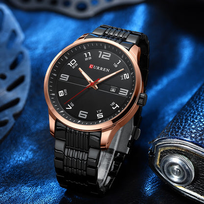 CURREN Business Men Luxury Watches Stainless Steel Quartz Wrsitwatches Male Aut image 0