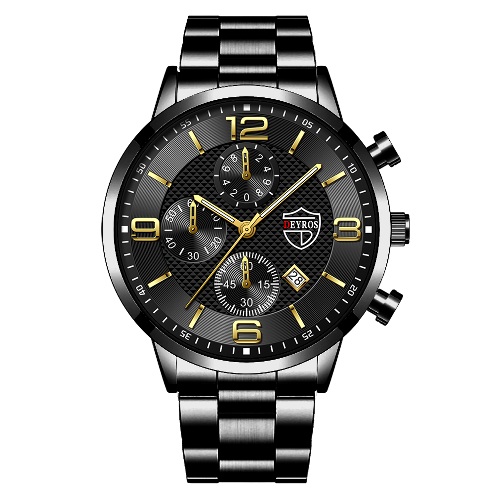 Luxury Mens Sports Casual Watches For Men Fashion Stainless Steel Calendar Quar image 3