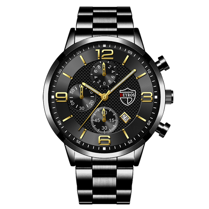 Luxury Mens Sports Casual Watches For Men Fashion Stainless Steel Calendar Quar image 3