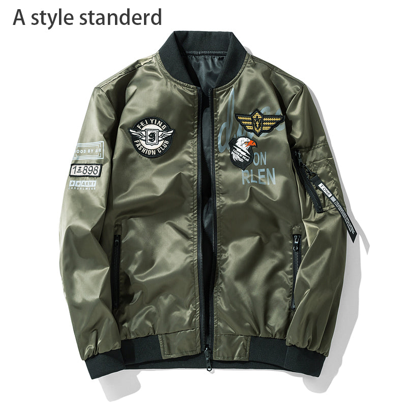 Motorcycle jacket Army Air Force Fly Pilot Jacket Military Airborne Flight Tact image 8