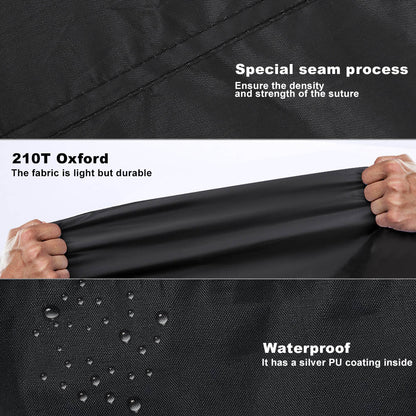 Toptrek Bike Cover 210D Oxford Outdoor Storage Waterproof & Anti-UV Bicycle Cov image 4