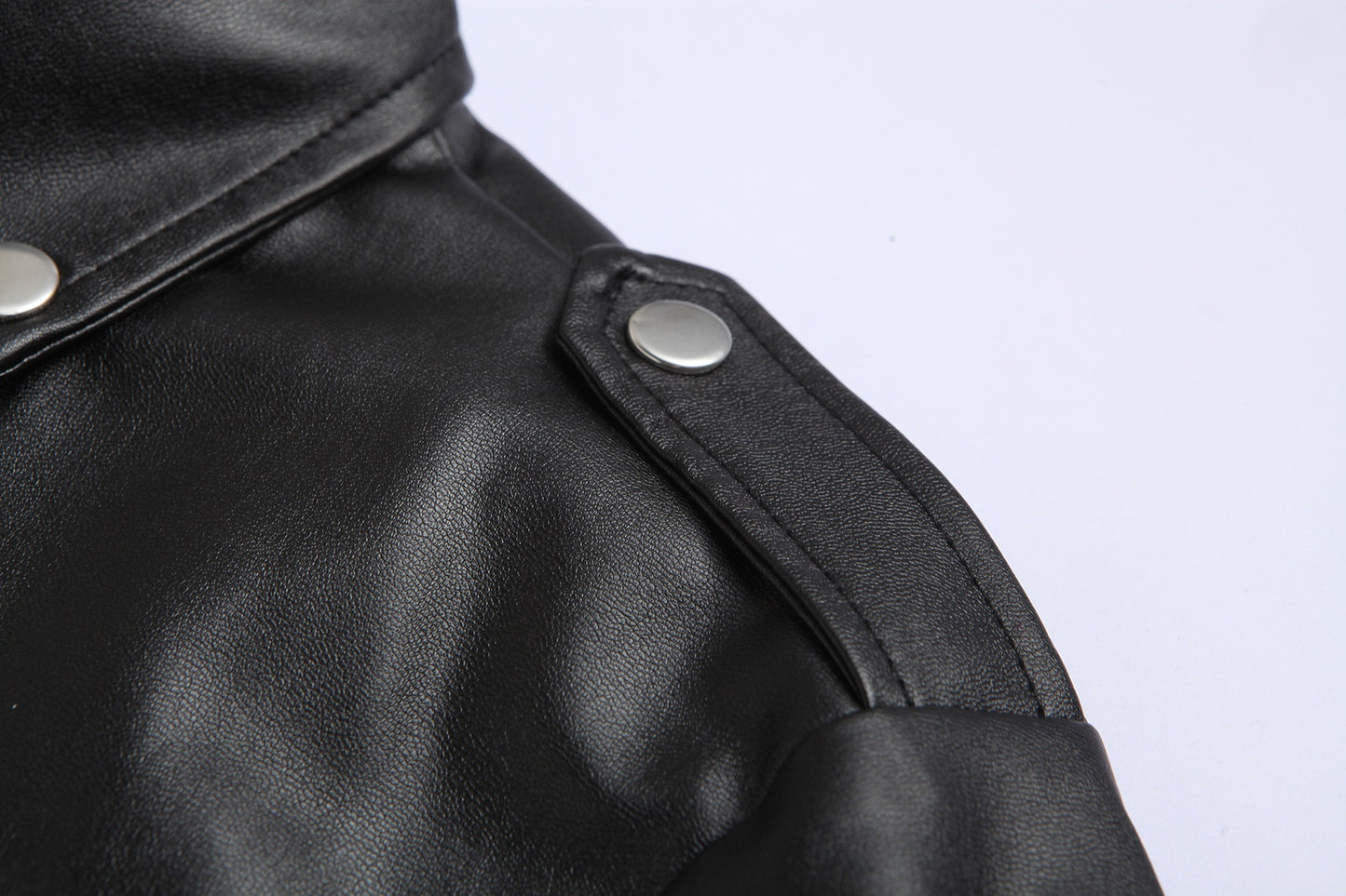 2023 Men's Fashion Leather Jacket Slim Fit Stand Collar PU Jacket Male Anti-wind image 4