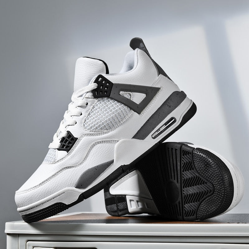 Men's Basketball Shoes Fitness Training White Sneakers Breathable Anti Slip Out image 7