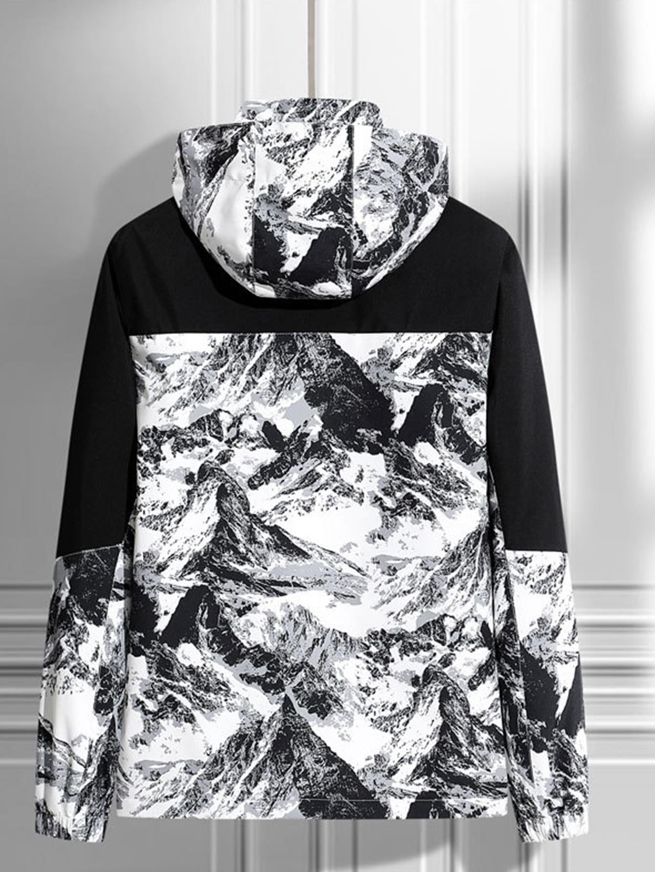 New Men's Hooded Jacket Lightweight Breathable Windproof Waterproof Outdoor Coa image 5