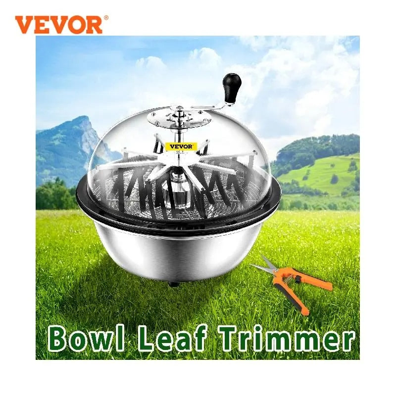 VEVOR Hydroponic Leaf Bowl Leaf Trimmer 16 19 24 Inch Twisted Spin Cut Garden T