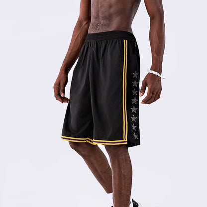 SONECHOKI Basketball Shorts Men Color Patchwork Loose Running Sport Gym Mesh Br image 12