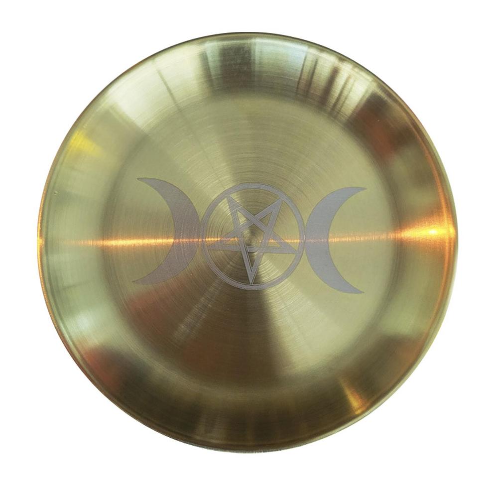 Star Pendulum Board Altar Candlestick Witch Candle Holder Serving Tray Stainles image 2