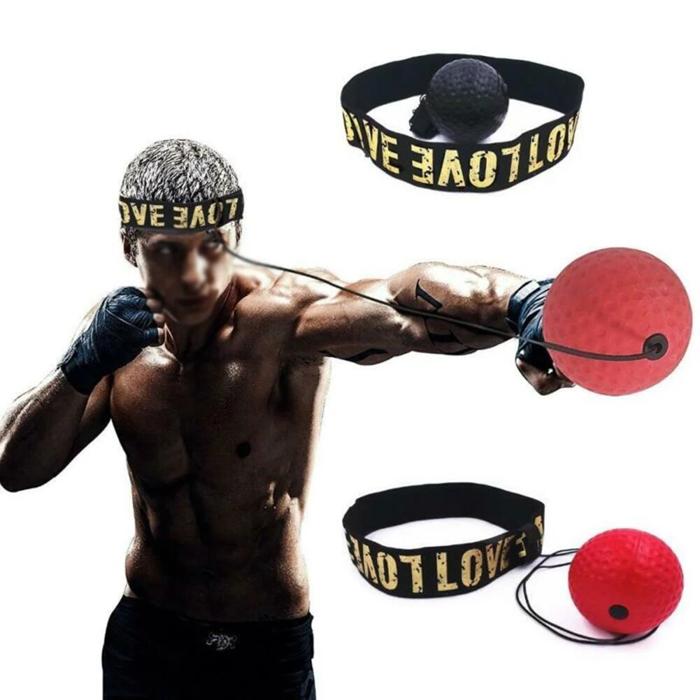 Muay Thai Boxing Speed Ball With Head Band For Sanda Boxing Fighting Speed Reac image 5