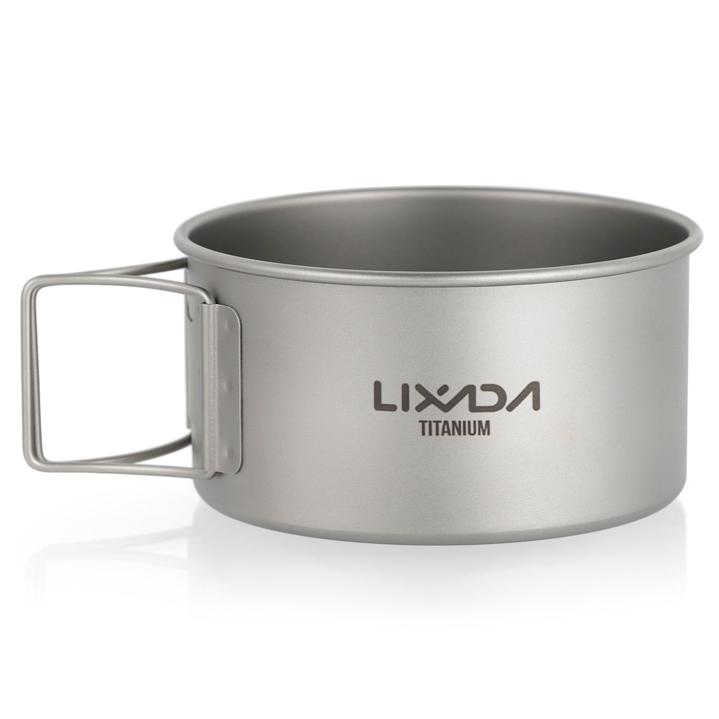 Lixada 450/550ML Titanium Bowls with Folding Handle Outdoor Camping Dinner Food image 0