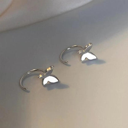 17KM Metal Butterfly Heart Hoop Earring Set for Women Girls Fashion Colorful Dr image 4