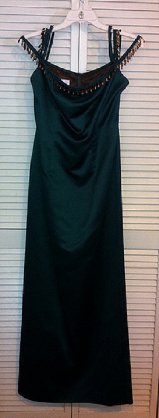 Watters & Watters Women Dress Satin Green Bust Line Size 8