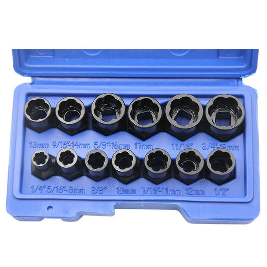 13 PCS Impact Bolt & Nut Remover Set Bolt ctor Removal Tool Set with Storage