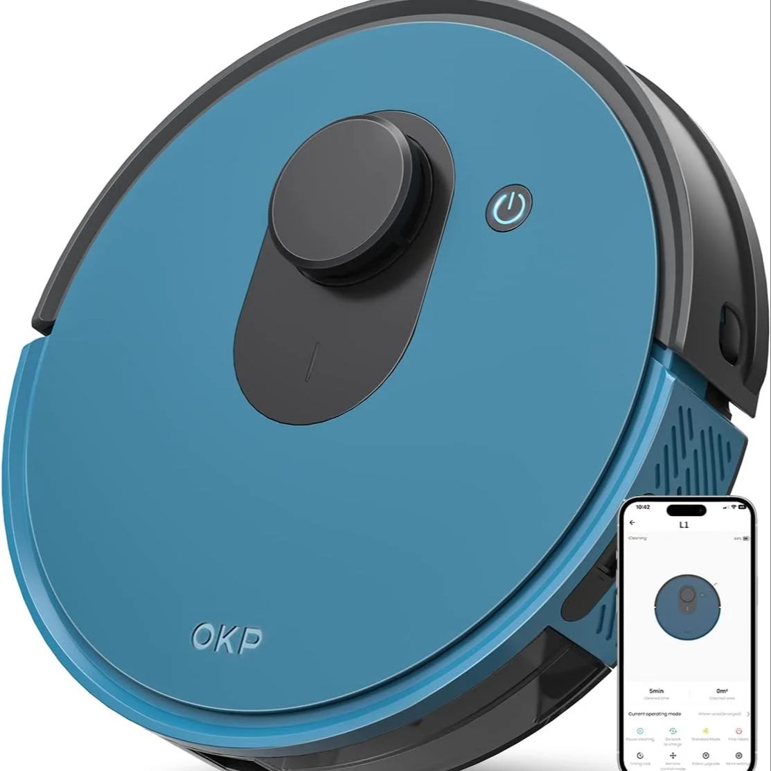 OKP L1 Robot Vacuum cleaner, 3800Pa suction with Lidar Navigation, 5L Dust-Bag  image 4