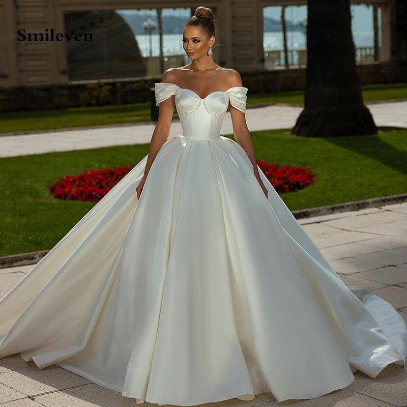 Smileven Princess Wedding Dress Off The Shoulder Sweetheart Robe De Mari©e Lace