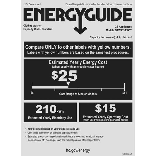 GE Top Load 4.5 cu. ft Washer and 7.2 cu. ft. Electric Dryer Laundry Package image 0