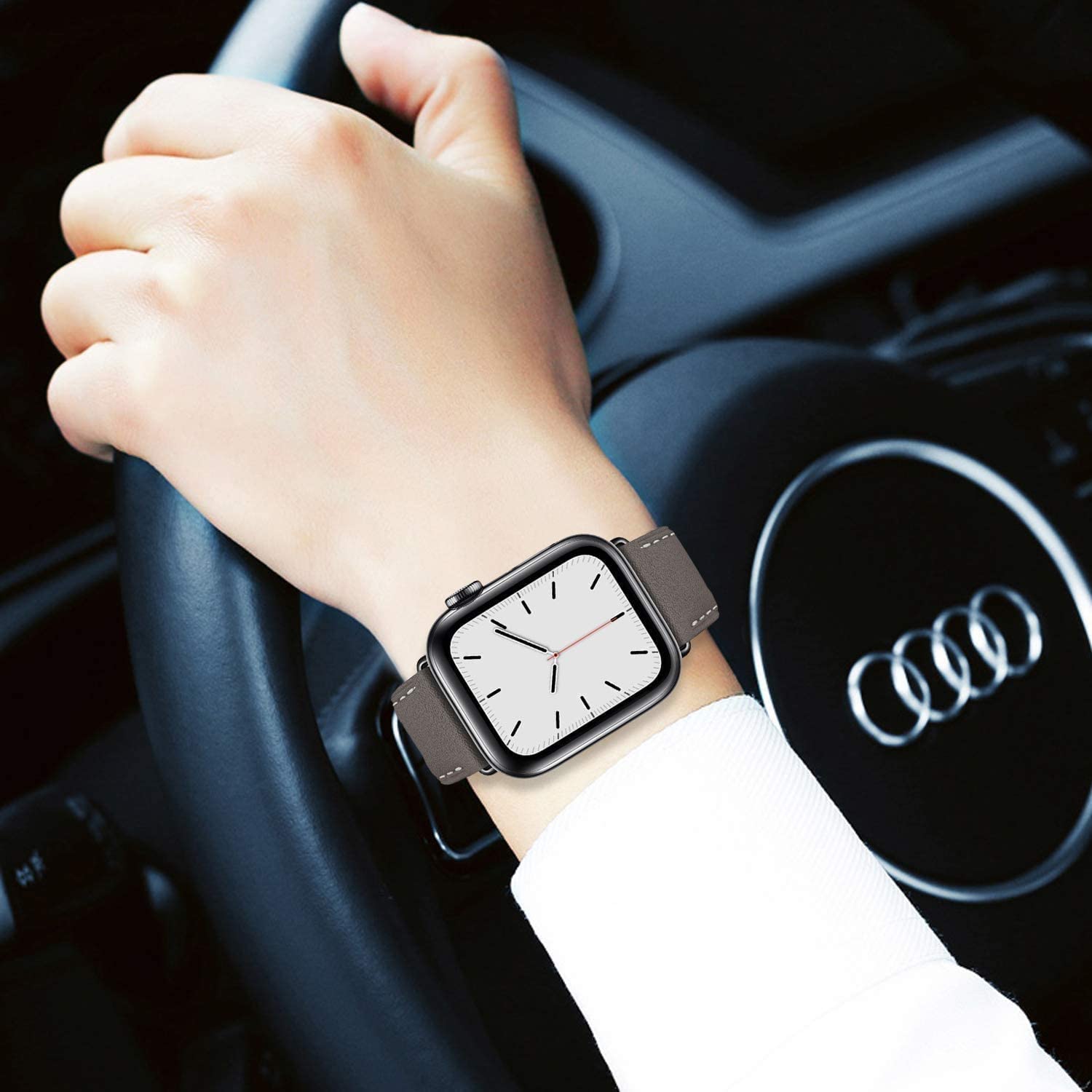 Leather strap For Apple watch band 44mm 45mm 49mm 41mm 40mm Accessorie wristban image 8