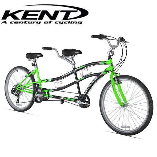 Kent Bicycles 26 In. North Woods 21-Speed Dual Drive Tandem Adult's Bike, Green