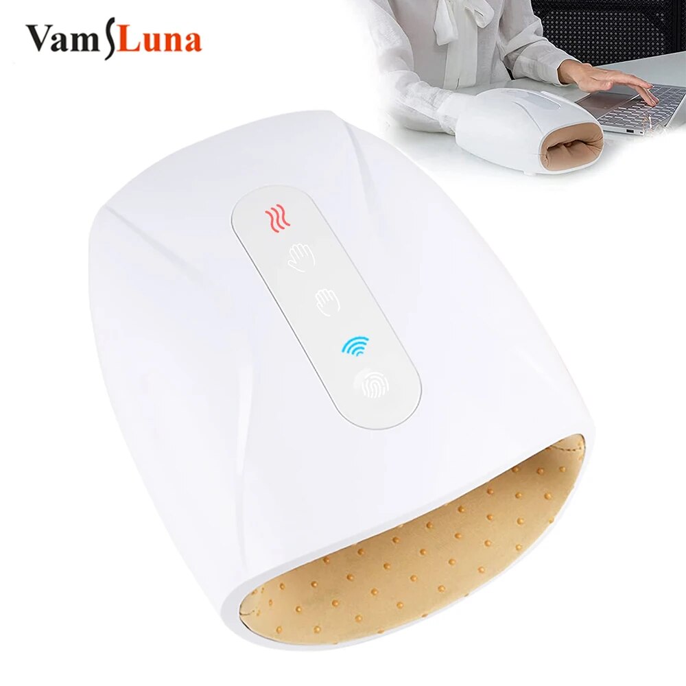Cordless Hand Massager 3 Level Intensity Compression Palm Finger Shiatsu Pressu image 0