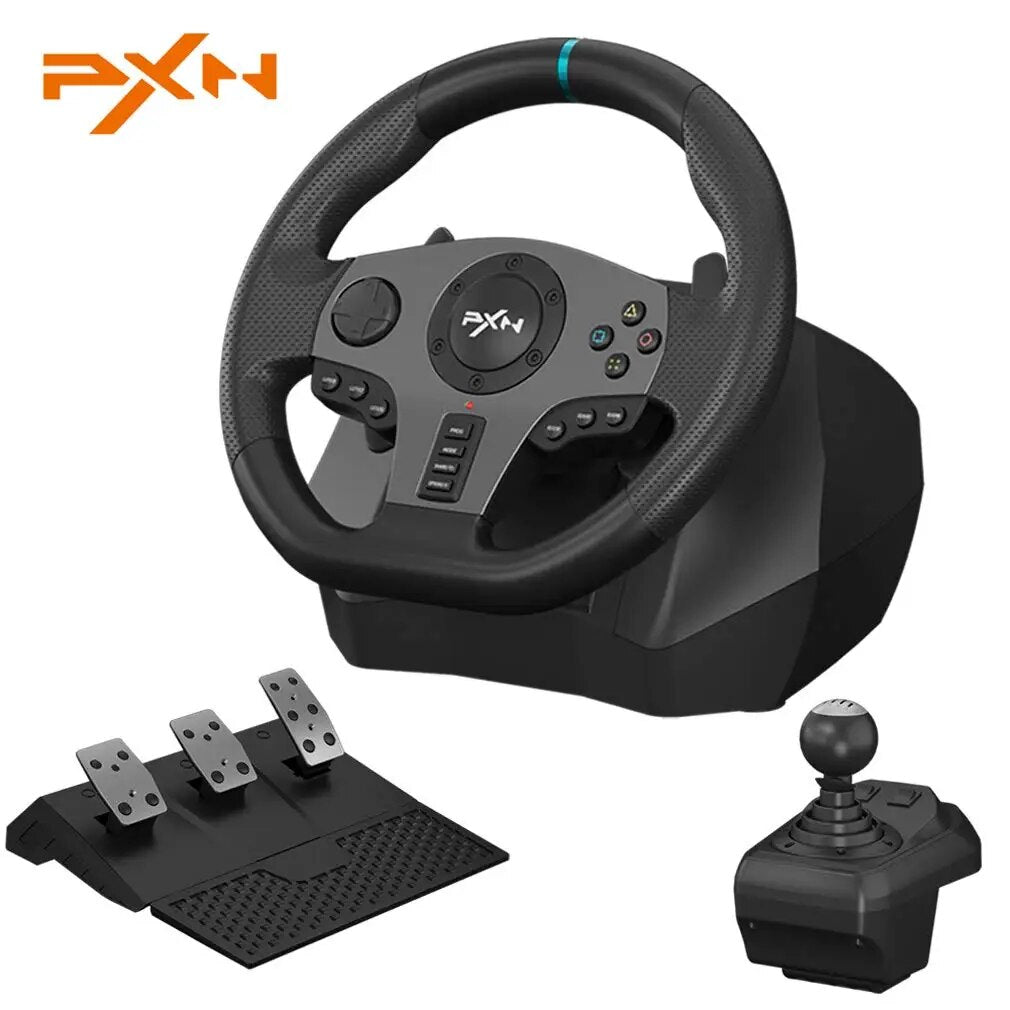 Gaming Steering Wheel PXN V9 Volante PC Gaming Racing Wheel for PC Windows 7/8/ image 1