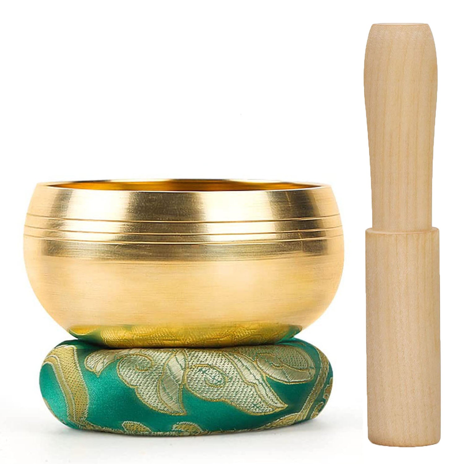 Hand Hammered Tibetan Singing Bowl set image 1