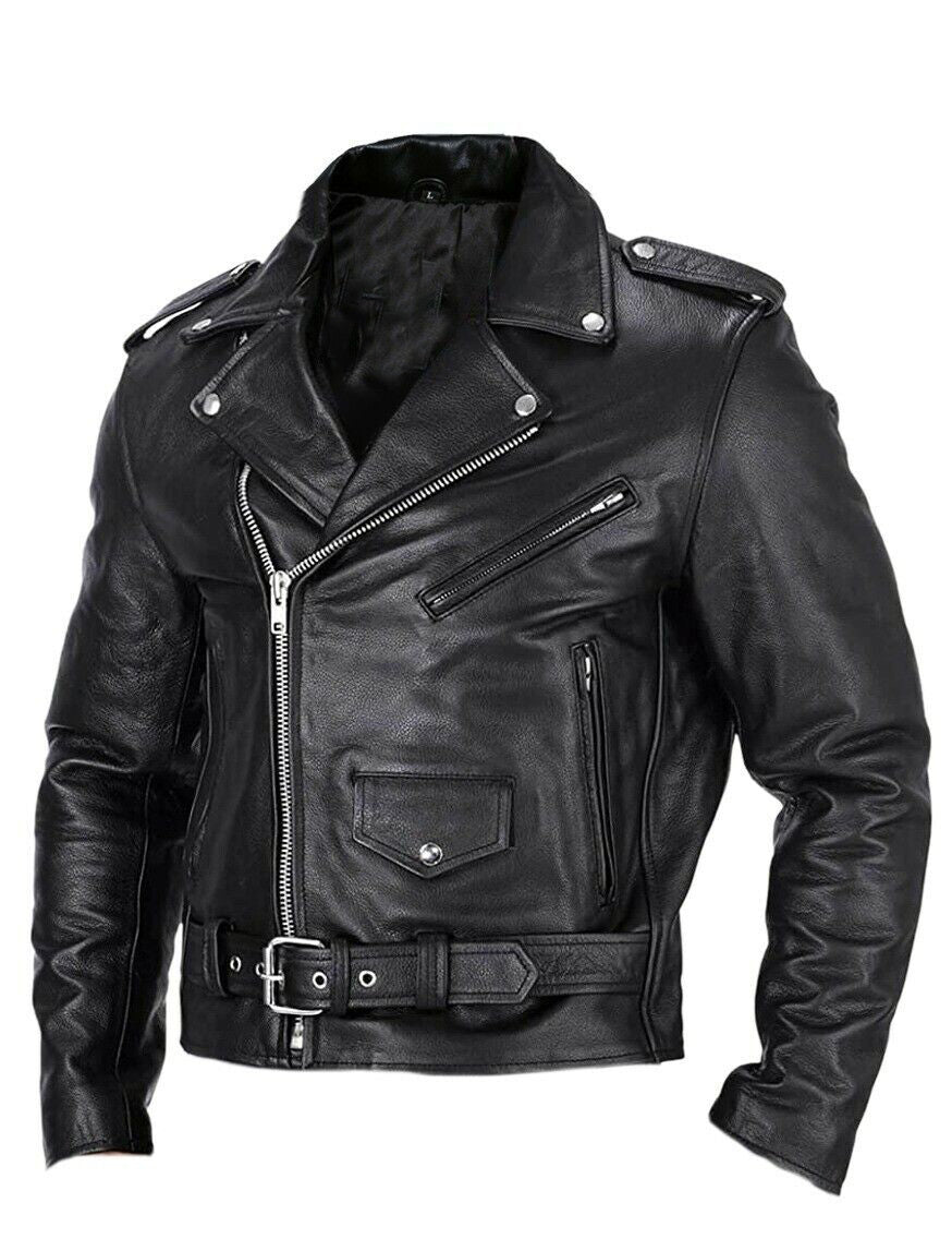 2023 Men's Fashion Leather Jacket Slim Fit Stand Collar PU Jacket Male Anti-wind image 1