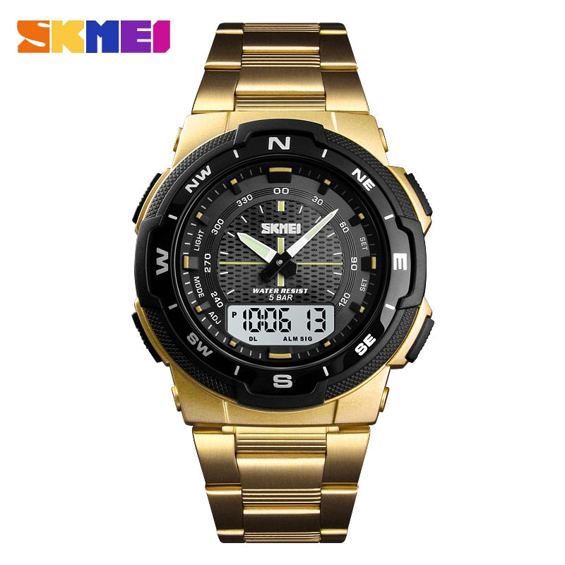 SKMEI Watch Men's Watch Fashion Sport Watches Stainless Steel Strap Mens Watche image 1