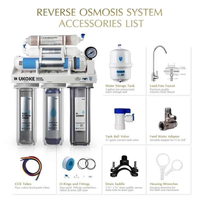 USA Essentials household appliances 6 Stages Reverse Osmosis, Water Filtration System image 3
