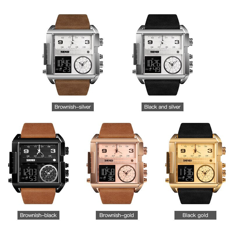 Skmei Top Brand 3 Time Sports Watches Mens Military Back Light Chrono Digital W image 10