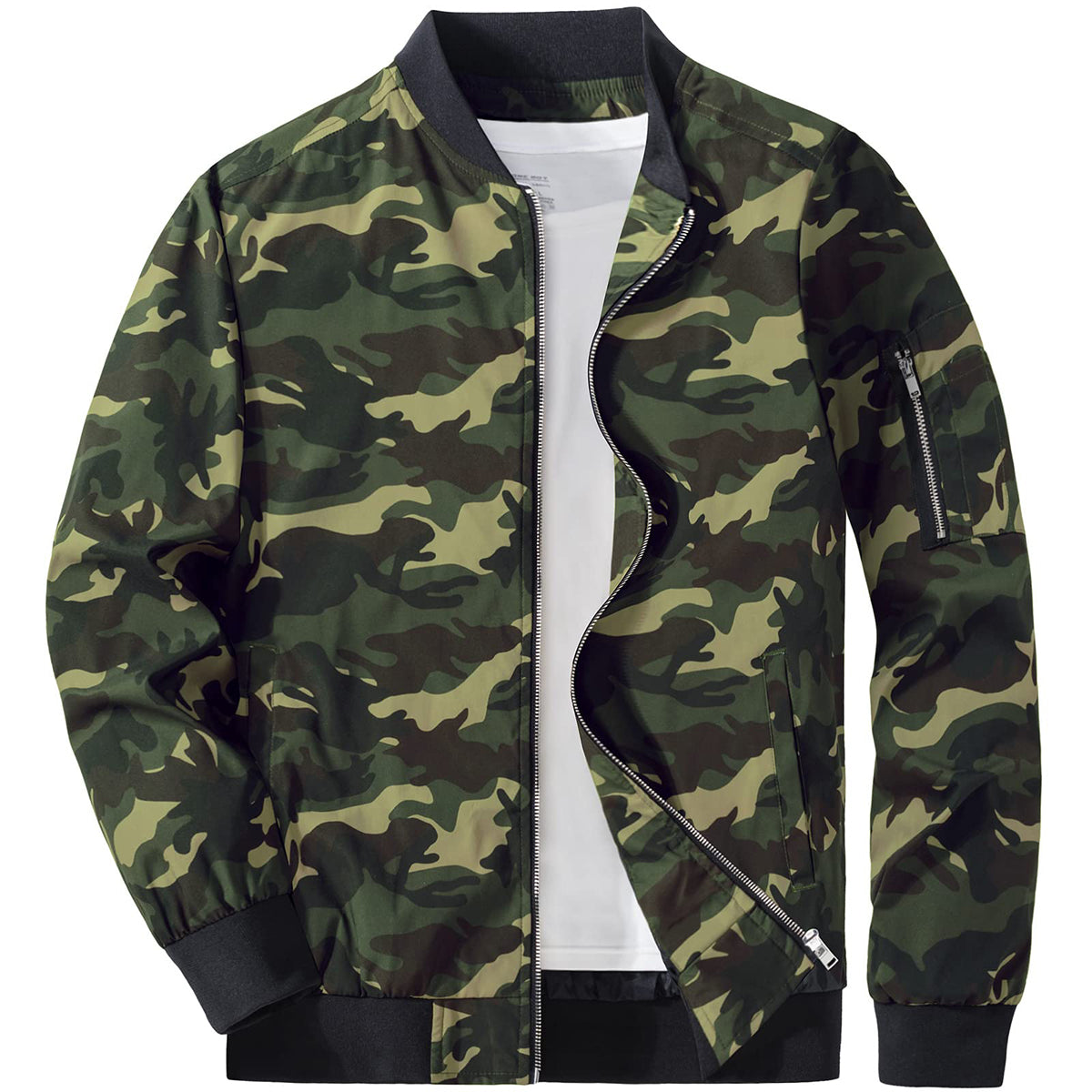 MAGCOMSEN Lightweight Men's Bomber Jackets Summer Autumn Full Zip Windproof Coa image 10