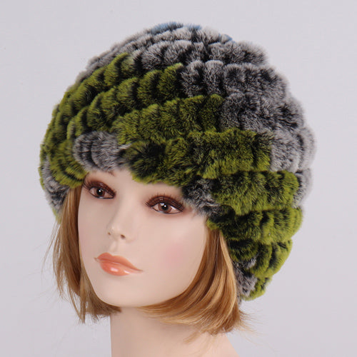 Lady Winter 100% Natural Real Rex Rabbit Fur Hat Women Soft Rex Rabbit Fur Cap  image 23