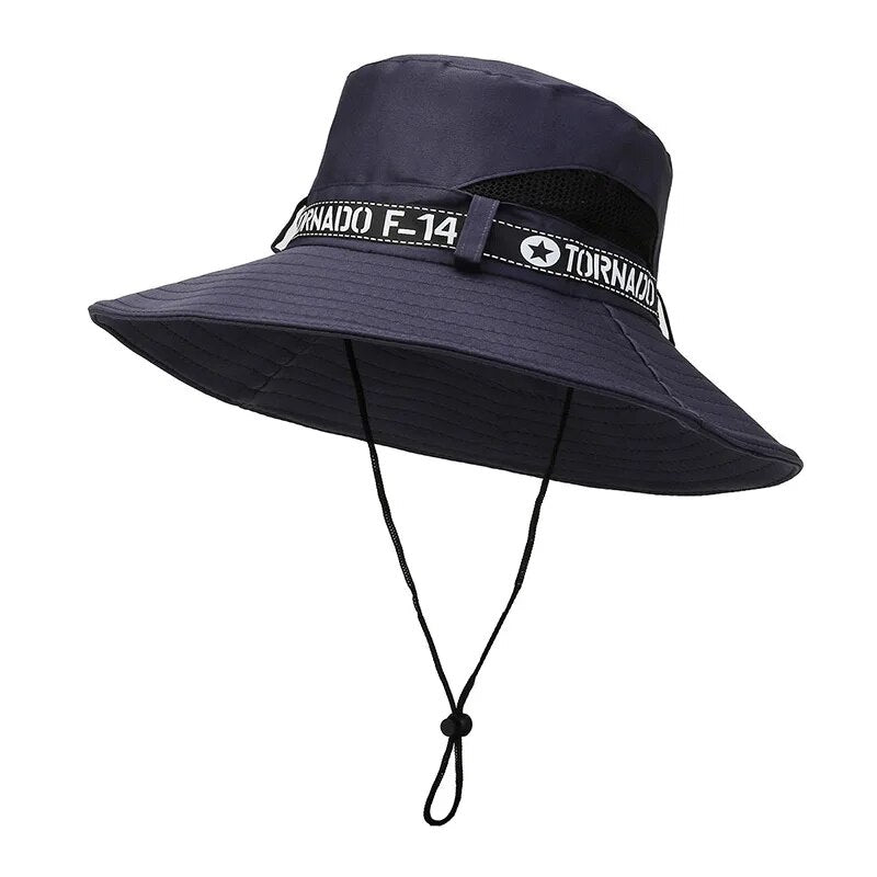 New Hot Selling Spring Summer Bucket Hat Men's Solid Color Big Brim Sun Hat Wom image 2