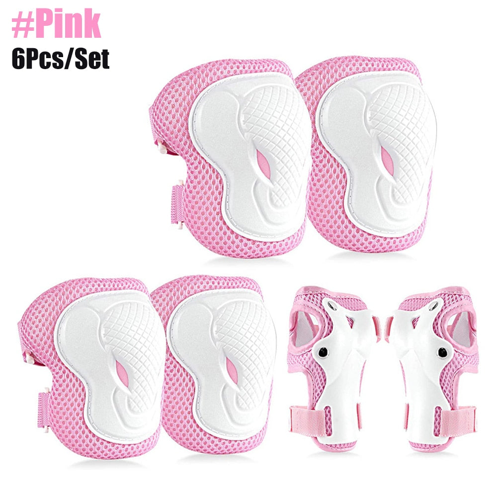 GOMOREON 6Pcs/Set Kids Safety Knee Pads Elbow Pads Wrist Guards Children Protec image 6