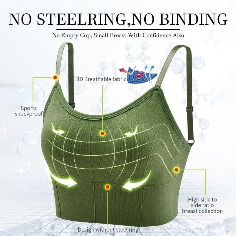 Backless Sportswear Woman Gym Sports Bra Seamless Women's Underwear Adjustable S image 7