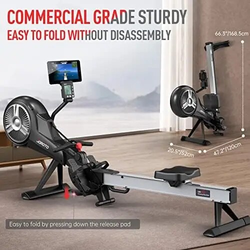Machine - Air &  Resistance Rowing Machines for Home Use, Commercial Grade Fold image 4