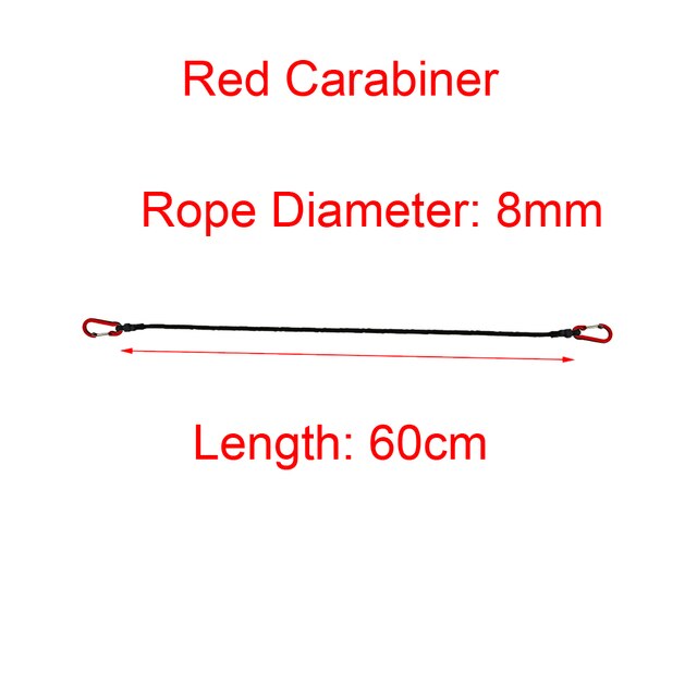 Heavy Duty Bungee Cord Elastic Tie Strap String Carabiner Hooks Kayak Cycling L image 1