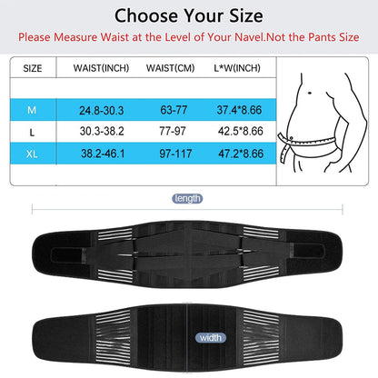 AOLIKES Lower Back Brace with 6 Stays Anti-skid Orthopedic lumbar Support Breat image 0
