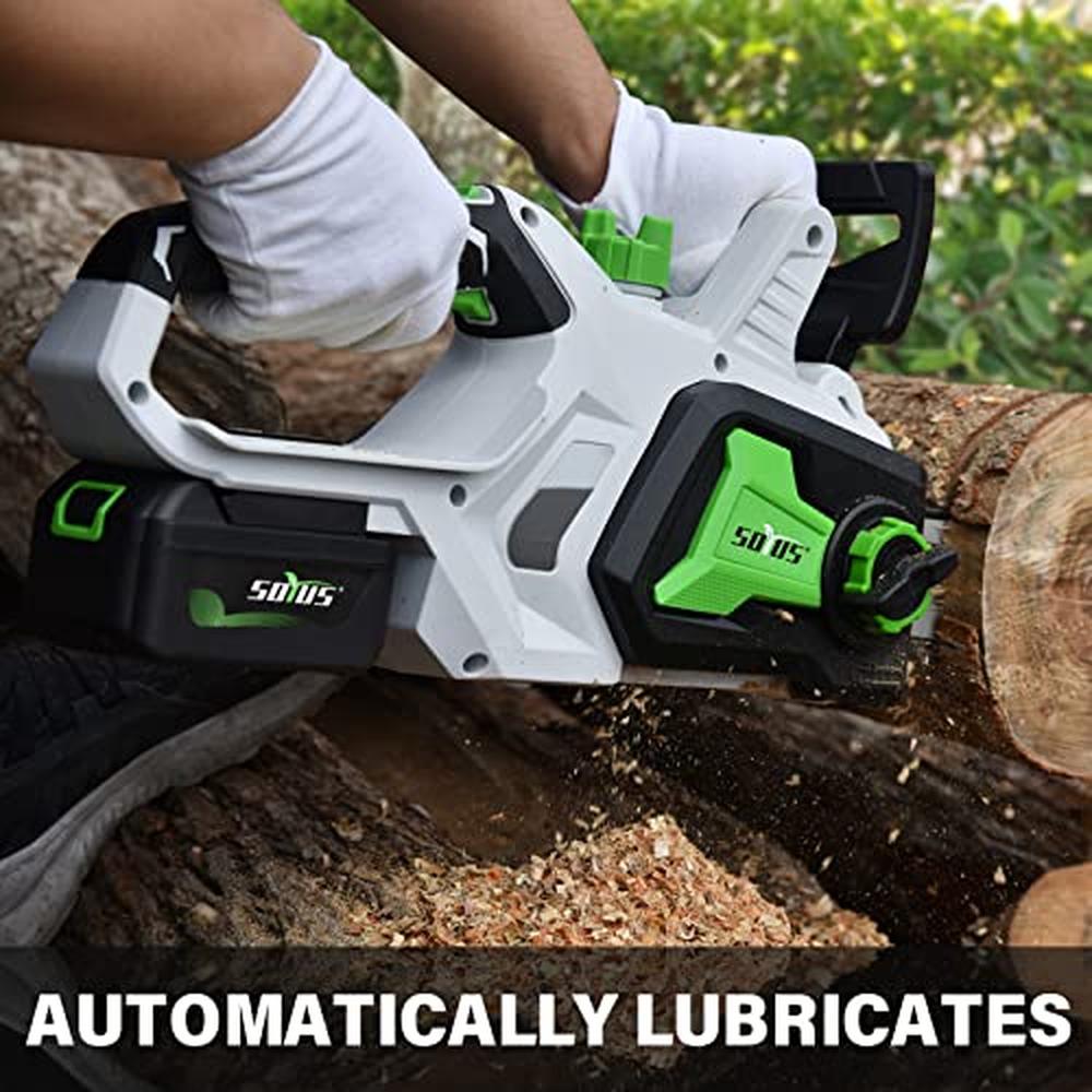 Cordless Battery Chainsaw 20V Brushless Electric 12 " Chainsaw 4.0Ah Lithium image 4