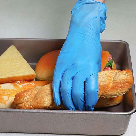 100 Pcs, Disposable Nitrile Gloves - Nitrile Material, High Elasticity, Not Easy