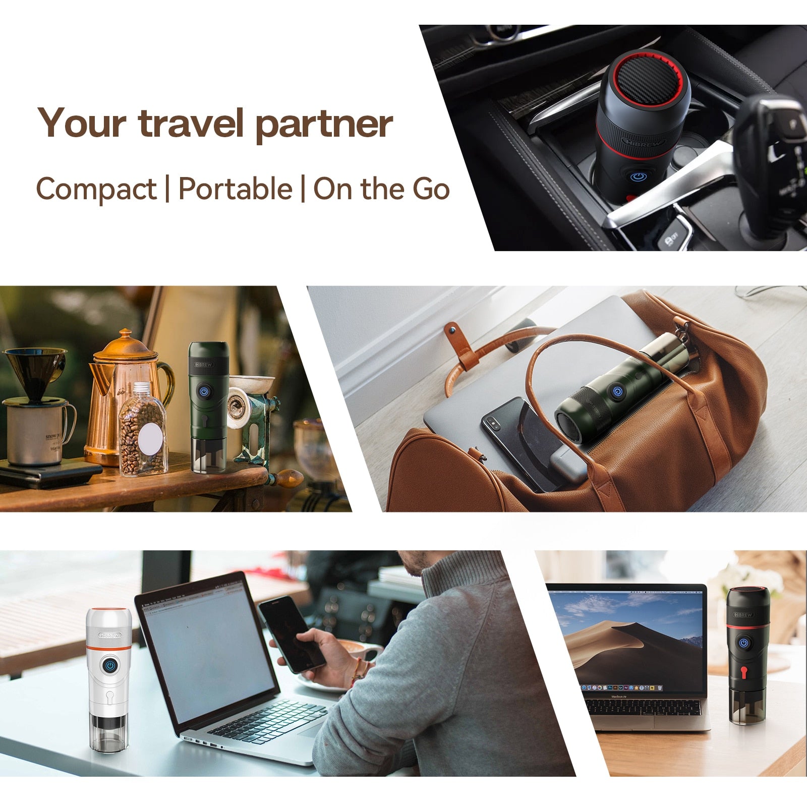 HiBREW Portable Coffee Machine for Car & Home,DC12V  Expresso Coffee Maker Fit image 9