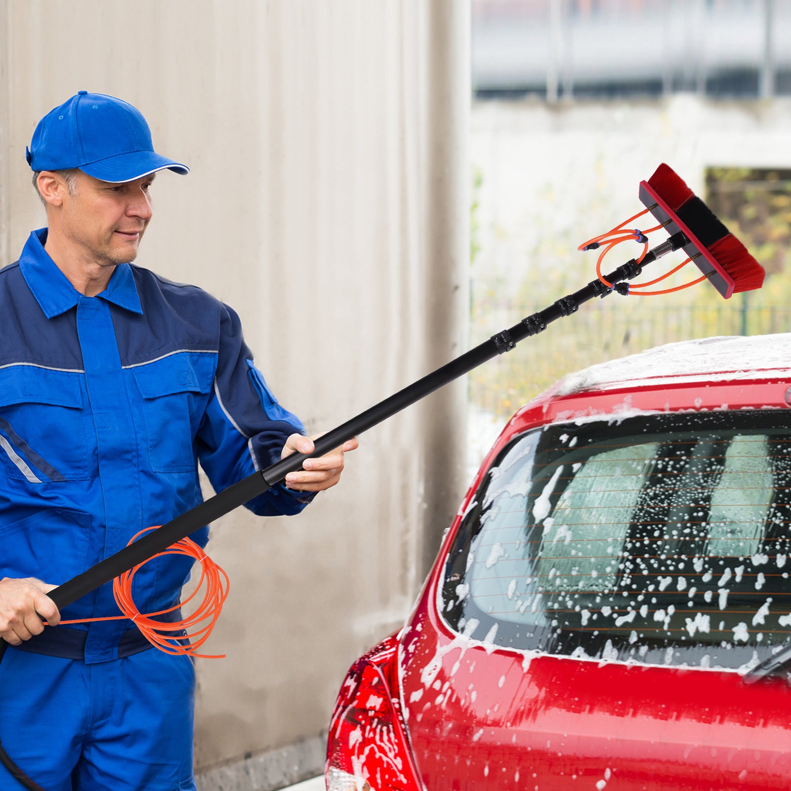 Water Fed Pole Kit Water Cleaning System Safety Protection Water Fed Brush High image 0